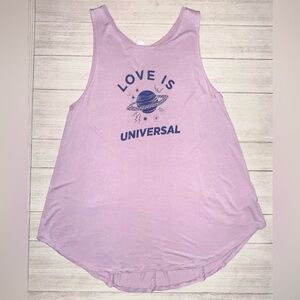 Old Navy Luxe Lavenderish Celestial Love is Universal Graphic Tank Top